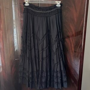 Max Studio Black Puffy Maxi Skirt